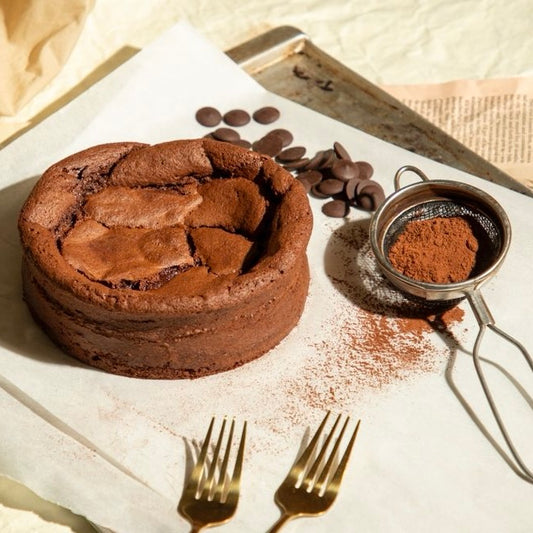 Keto Chocolate Cotton Cake with Coffee Cloud
