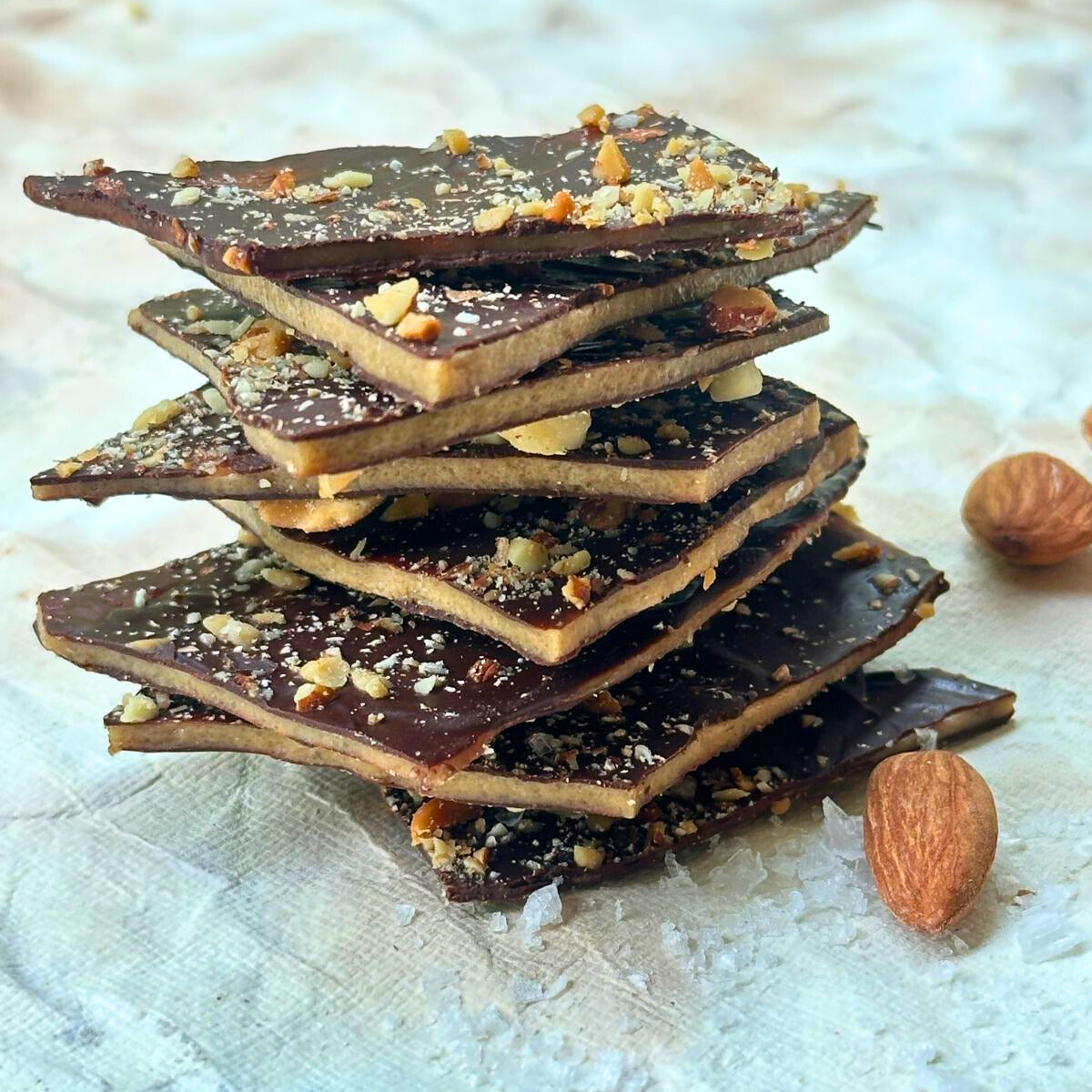Roasted Almond & Maldon Sea Salt Toffee Bark
