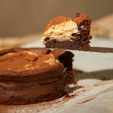 Keto Chocolate Cotton Cake with Coffee Cloud