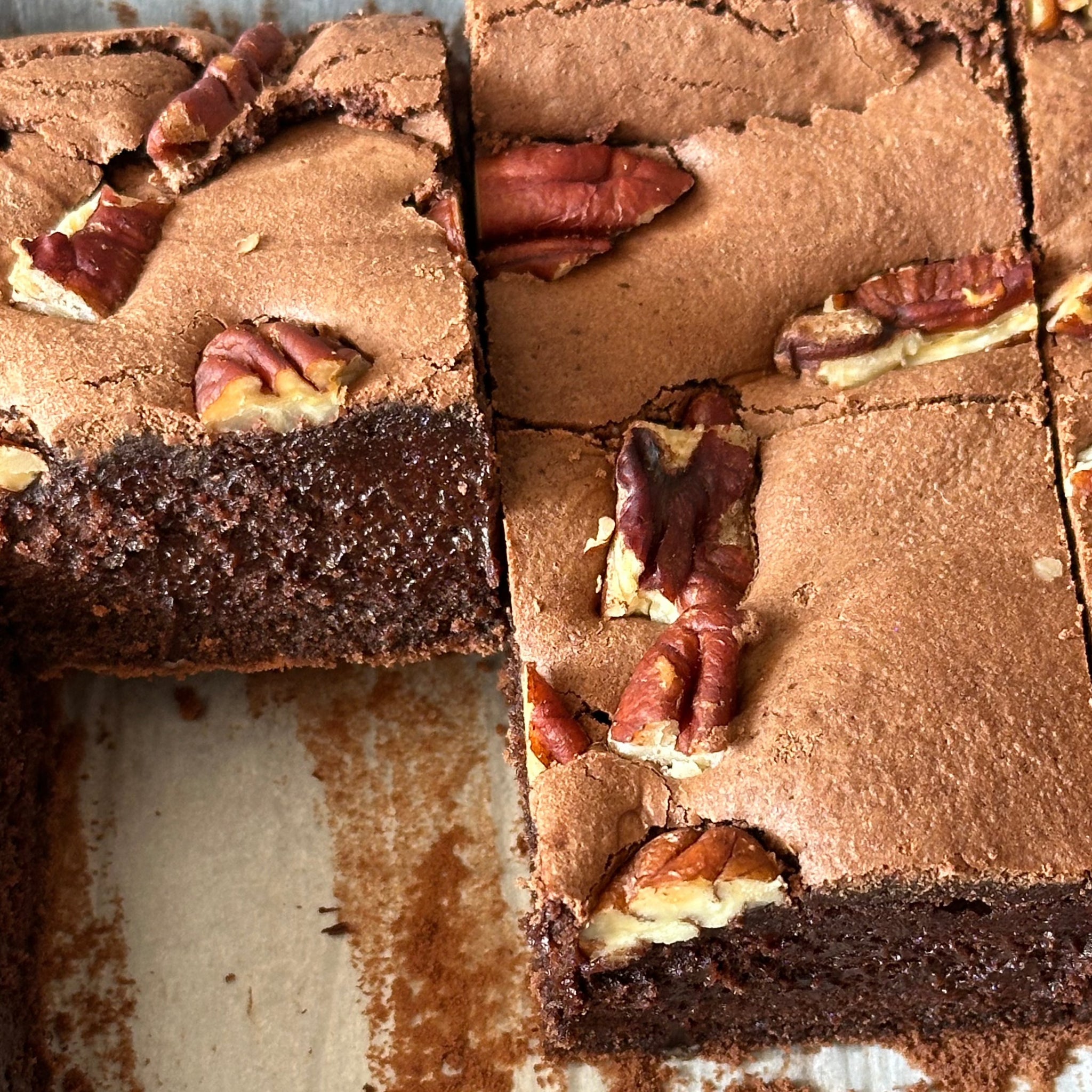 Gluten Free Millet & Jaggery Dark Chocolate and Pecan Brownie