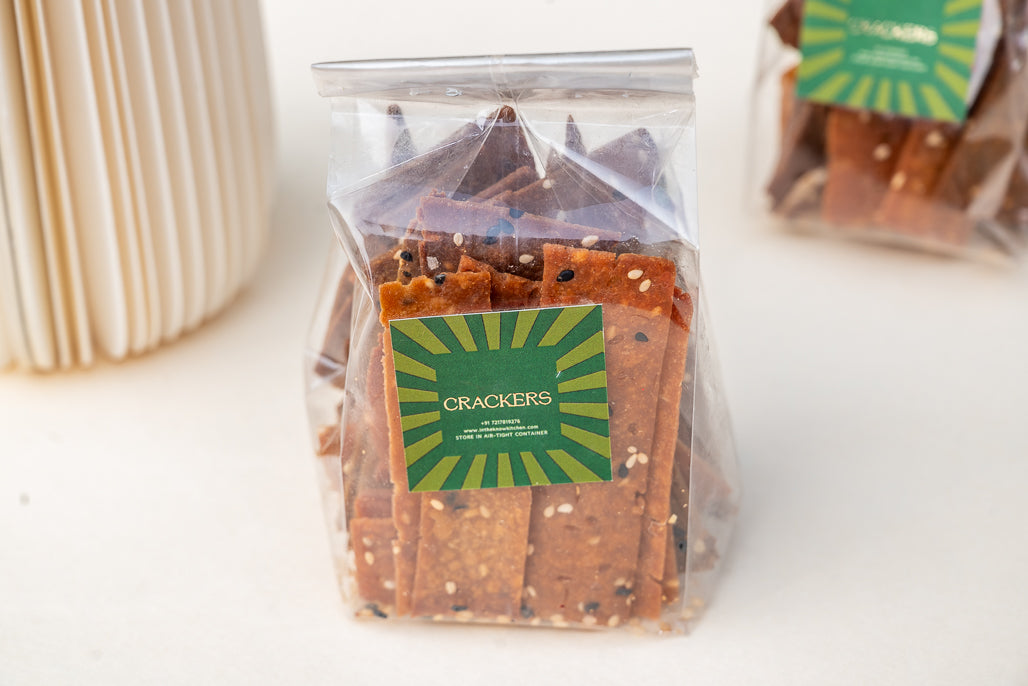 Sesame Seed Sourdough Crackers