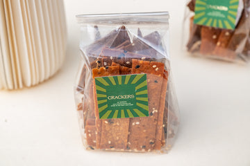 Sesame Seed Sourdough Crackers